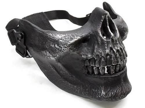 Máscara Cacique Mo3 Skull Half Face Black Airsoft E Paintbal